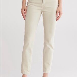 Good American High Rise Cream Jeans